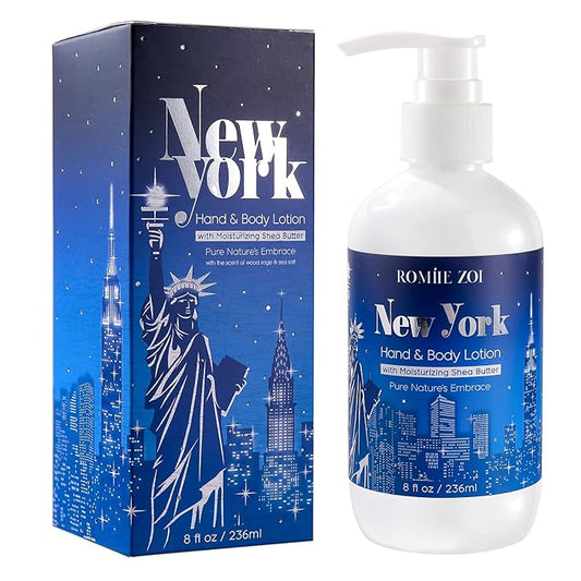 Daily Hand & Body Lotion with Moisturizing Shea Butter - New York with the Scent of Wood Sage & Sea Salt - 236 ML / 8 FL OZ