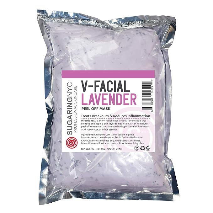 Professional Vajacial Jelly Mask Lavender - Pieces of Lavender Wholesale Refill 1kg 1 kilo Refill 2.2 lb