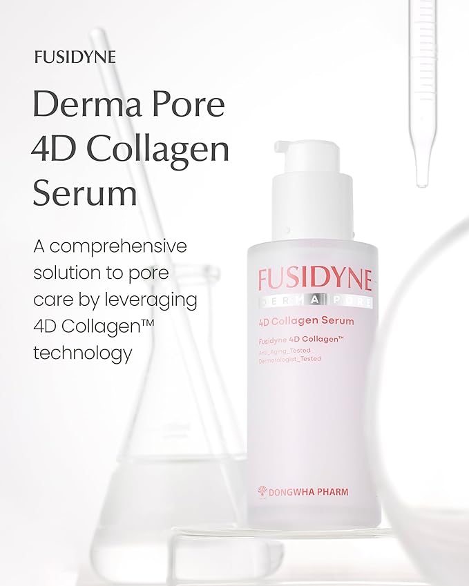 Derma Pore 4D Collagen Serum – Korean Skincare, 50ml/1.69 fl.oz | Hydrating Peptide Serum for Pore Minimizing & Radiant Skin | Korean Glass Skin Essence