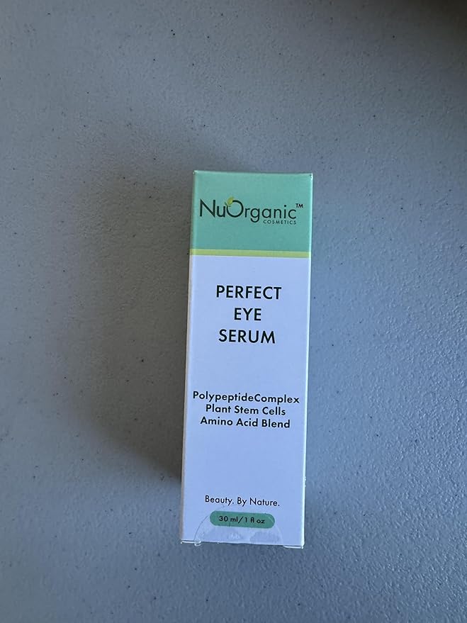 nuorganic Perfect Eye Serum: Fine Lines + Wrinkles + Bags + Dark Circles - Patented PhytoCellular Science + 18X More Effective Anti Aging + Better Skin in 7 Days - Vegan