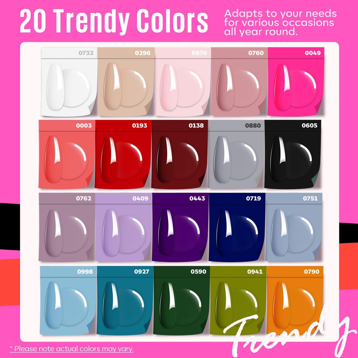 MEFA 34 Pcs Gel Nail Polish Kit with U V Light, 20 Colors All Seasons Soak Off Gel Polish Nail Set with Matte Base Top Coat Essential Manicure Tools Nails Art DIY Salon Home for Girl Woman