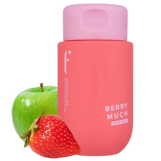 Leave-In Hair Mask - Berry Much, Apple Scent, No-Wash Treatment with 4-Berry Complex and Essential Oils for Dry, Damaged Hair, Split Ends & Breakage, Infused with Biotin & Vitamins, 10 Fl oz