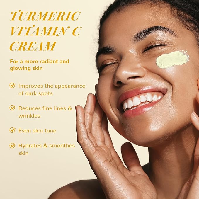 ANAI RUI Vitamin C Face Mask with Turmeric and Kaolin Clay & Vitamin C Face Moisturizer with Turmeric, Anti-Aging Facial Cream
