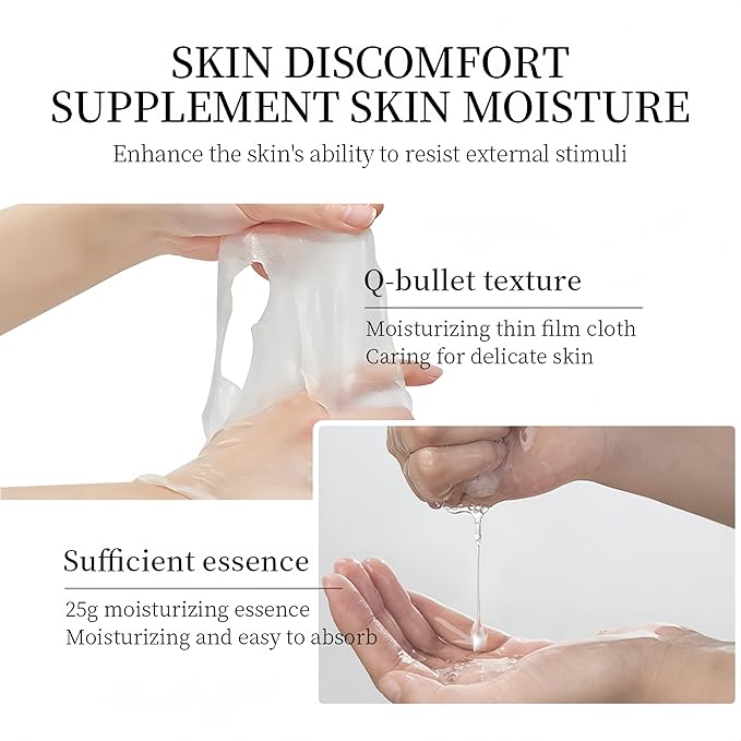 Facial mask Moisturizing face Mask - 10 Sheets, Deep Hydration, Improves Dry Skin, Sheet Mask, skincare for All Skin Types (10pcs, Avocado)