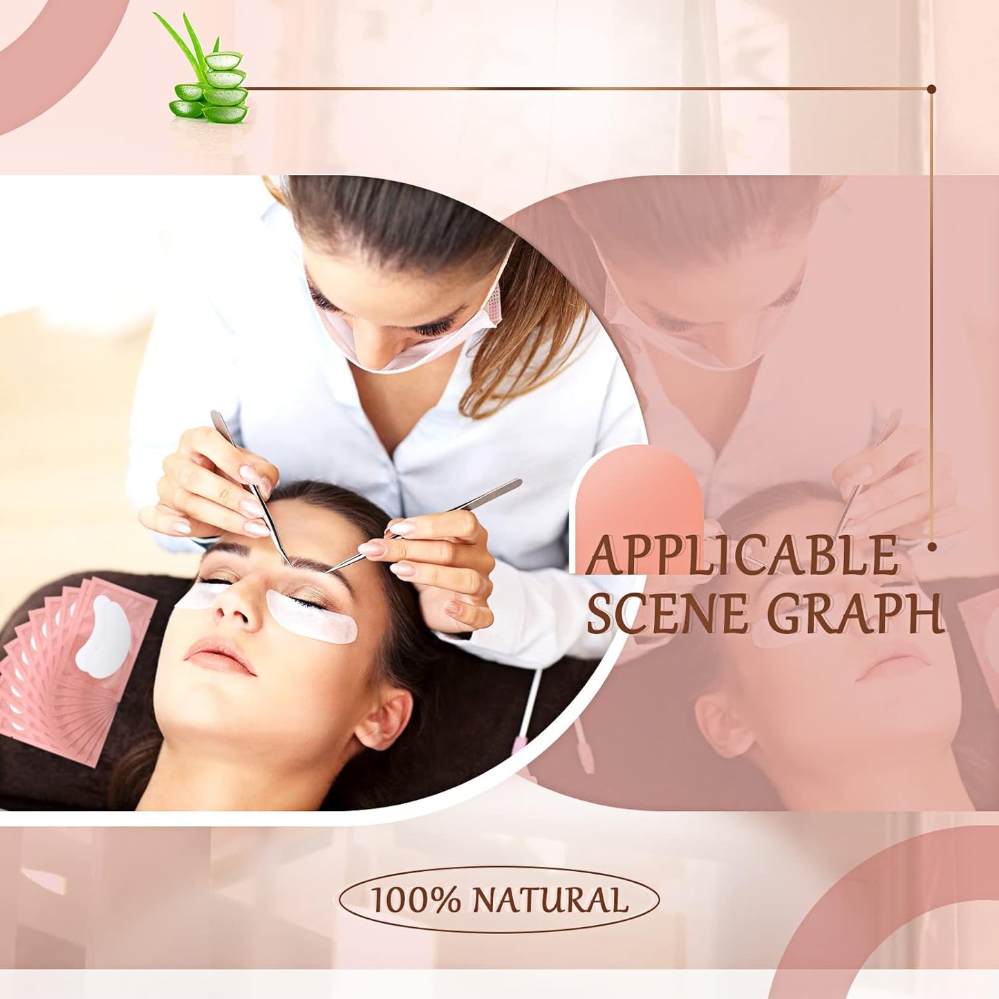 120 Pairs Under Eye Gel Pads Natural Eyelash Extension Gel Pads Patches Kit for Eyelash Extension Supplies Bulk Eyelash Extension Supplies Beauty Tools, Fit Most Eye Shape