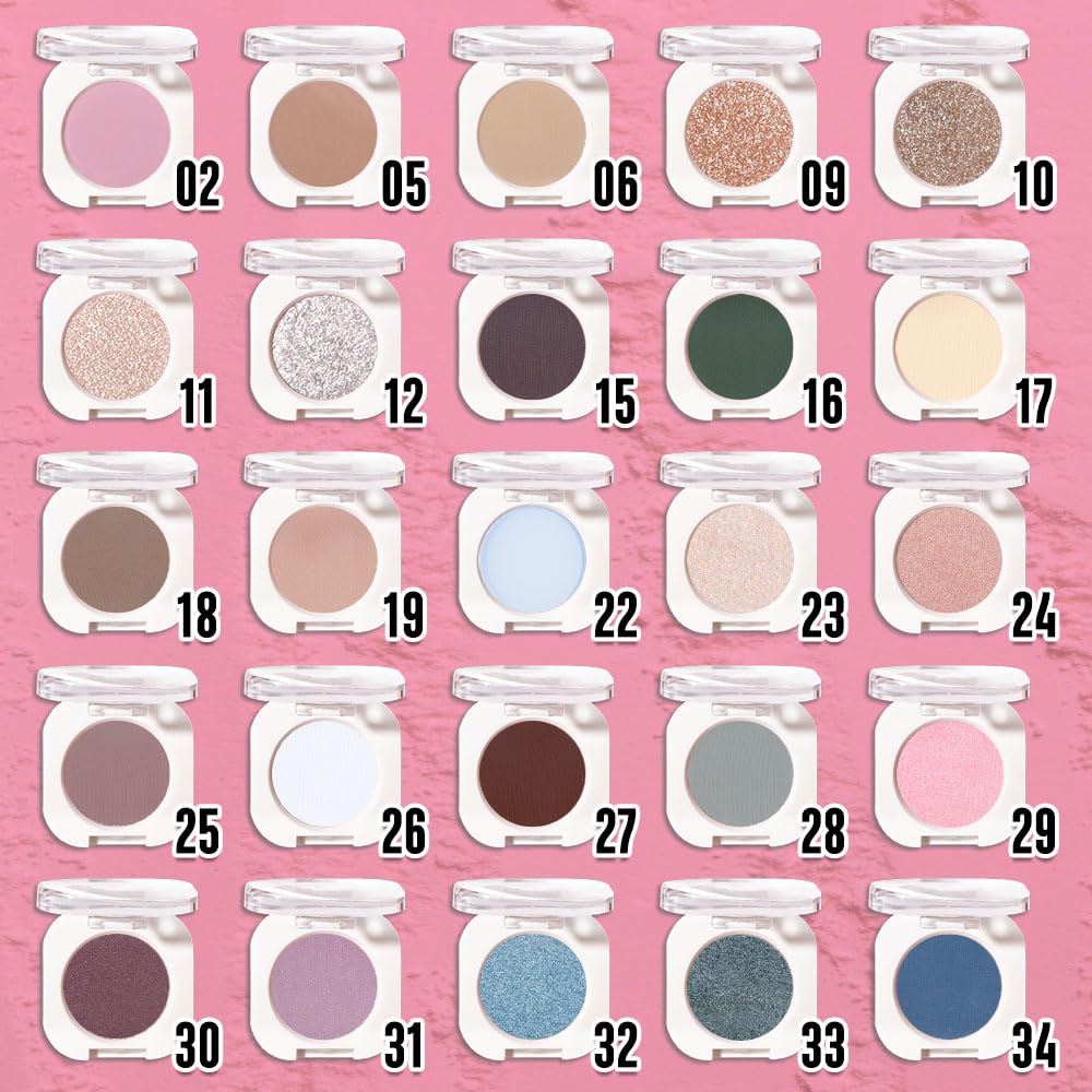 Light Pink Peach Single Matte Eyeshadow Makeup, Neutral Powde Eye Shadow for Women, Pink Eyeshadow Palette Pigmented Waterproof, sombras para ojos, Lightweight Blendable, Girls Eyeshadows Gift