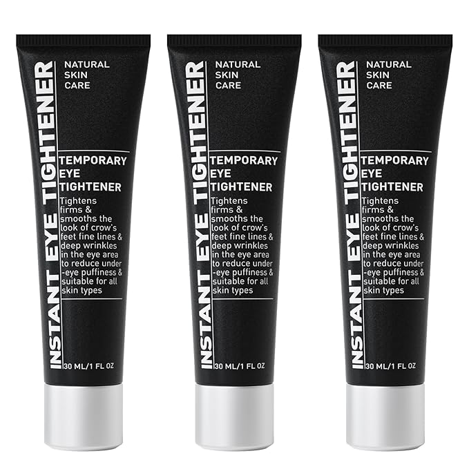 Under Eye Bags and Wrinkles Filler, Under Eye Cream Temporary Instant Visibly Reduces Wrinkles Dark Circles Fine Lines, Eye Tightening and Lifting Cream for Women Men, 30ml, 3 Packs