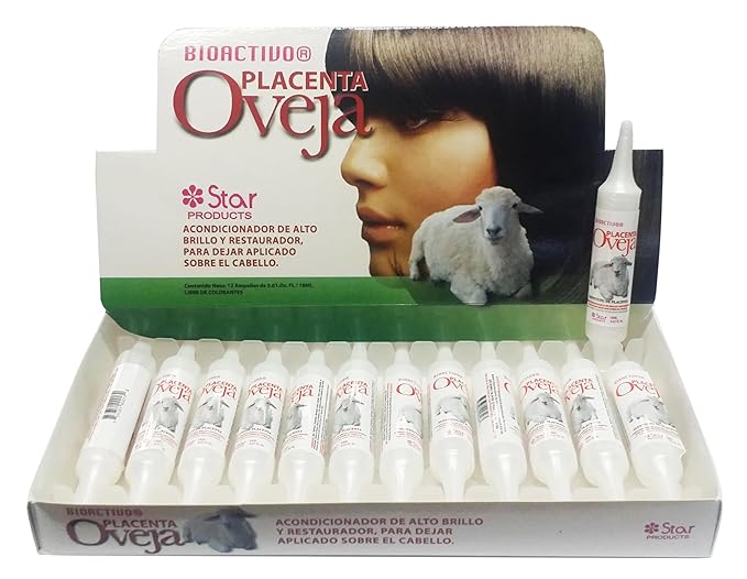 Placenta Oveja 1 Pack – 0.61 oz Each, Hair Repair Treatment with Sheep Placenta Extract for Strengthening & Revitalizing Damaged Hair