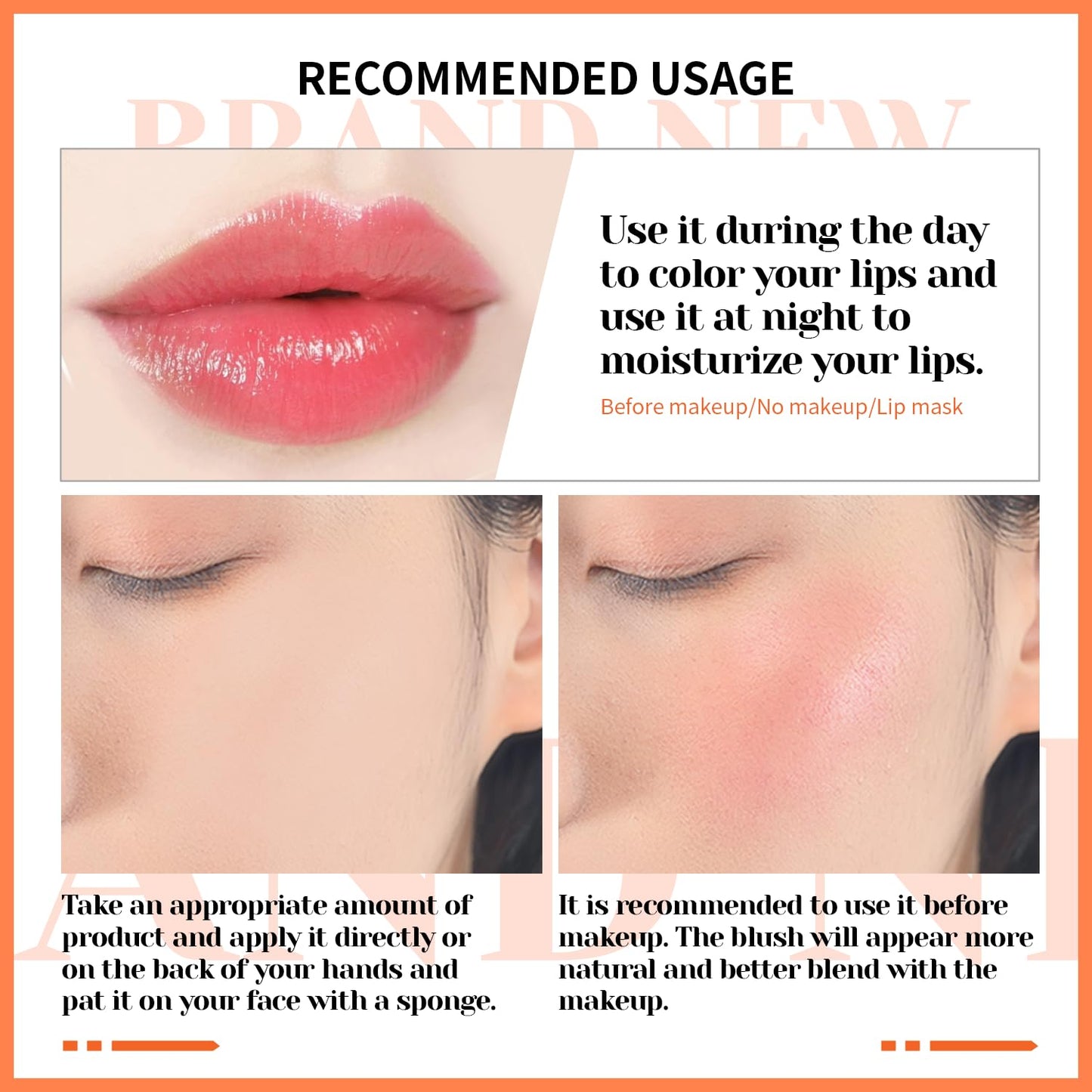 CHARMACY Magic Color Lip & Cheek Balm, PH Color Changing Blusher for Cheeks, Long Lasting Moisturizing Multi Use cream Waterproof Blush Makeup, SHINING STARS (#01)