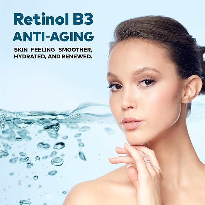 Anti-Aging Face Serum. Hyaluronic Acid, Vitamin C, Retinol, Vitamin B3 1,7 fl.oz (50ml) Firms the Skin and Reduces fine lines Wrinkles, deep and lasting hyper-hydratation