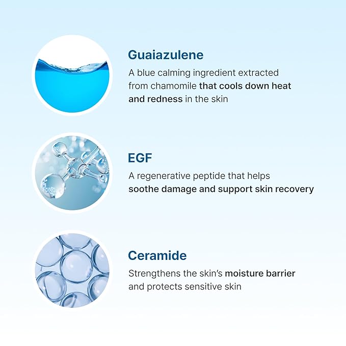 DearKlairs Midnight Blue Calming Cream, Soothing, Redness Relief Moisturizer, Hydrating, Fast Absorbing, Light Texture for Easy Use, For Oily Skin, Sensitive Skin Friendly (2 Ounce (Pack of 1))