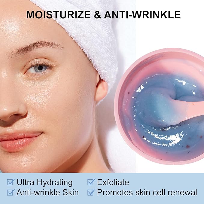 Hyaluronic Acid Jelly Mask Powder for Skin Care, Jelly Masks for Facials Professional, Facial Peel Off Gel Mask for Skincare, Hydrating Anti Wrinkle Peel Off Mask