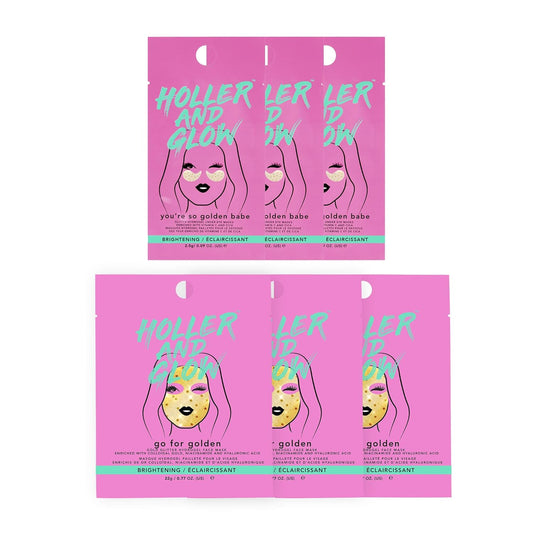 Holler and Glow Total Gold Getter 6-Piece Masking Set (Worth Value $20.94)