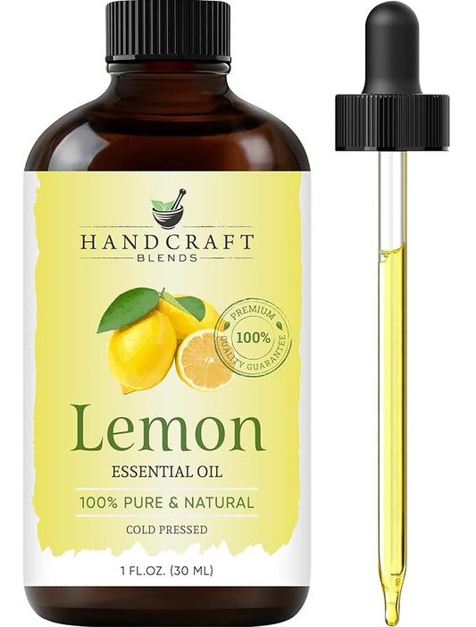 Handcraft Blends Lemon Essential Oil - 1 Fl Oz - 100% Pure and Natural - Premium Grade Essential Oil for Diffuser and Aromatherapy