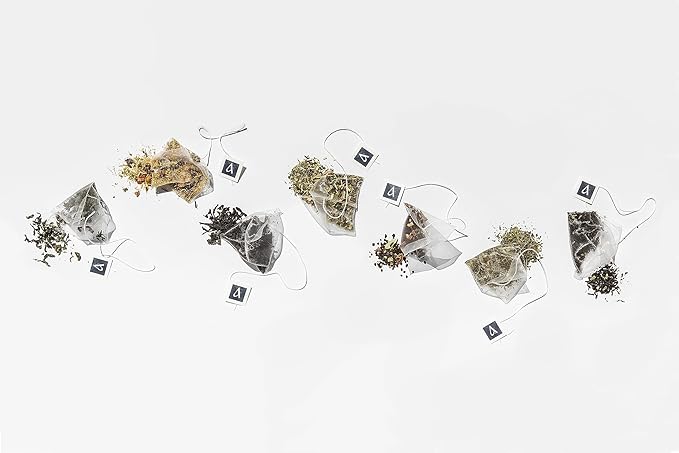 Arbata Serenity Peach Tea, 12 Pyramid Tea Bags Decaf Herbal Tea, Artisinal Naturally Flavored Caffeine Free Tea with Notes of Citrus, Apple, Pineapple