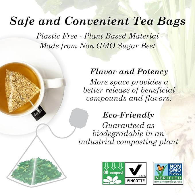 Wild Bliss Organic Elderflower Herbal Tea - Caffeine Free Elder Flowers Tisane - Pharmacopoeia Potency - 20 Plant Based Tea Bags