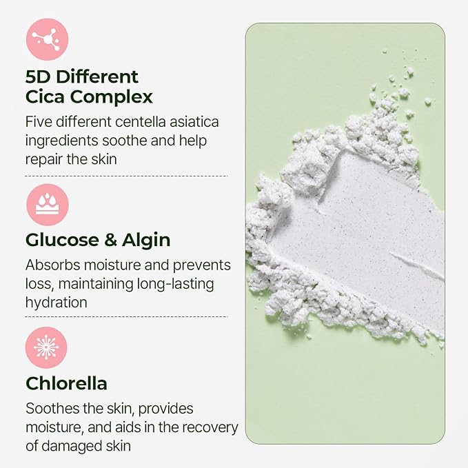 Torriden BALANCEFUL Modeling Mask (pack of 5) | Effective Cooling and Soothing Care | 5D Different Cica Complex, Glucose & Algin, Chlorella