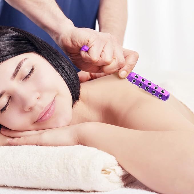 Radiance Roller 30 Germanium Stone Face Roller for Up Lifting and Skin Care，Uplift Massaging Beauty Roller，Uplifting Face Massager Roller (Purple)