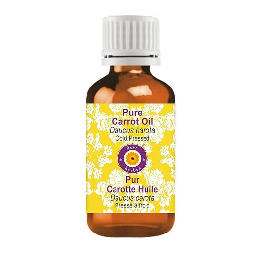 Deve Herbes Pure Carrot Oil (Daucus carota) Cold Pressed 10ml (0.33 oz)