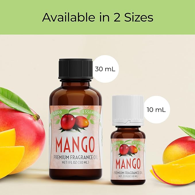 Good Essential Mango Fragrance Oil for Diffuser, Soap, Candles, Room Spray, Lotion & Body Butter - 1 fl oz (30 ml) - Mango Scent Oil
