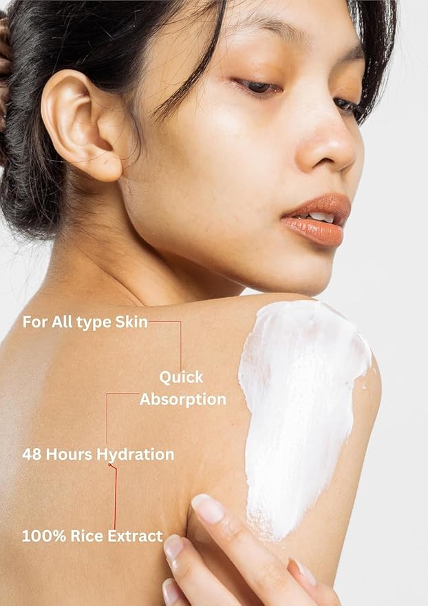 Dr.Kure Rice Body Lotion | Indian Rice Extract |Non-sticky | 300 ML