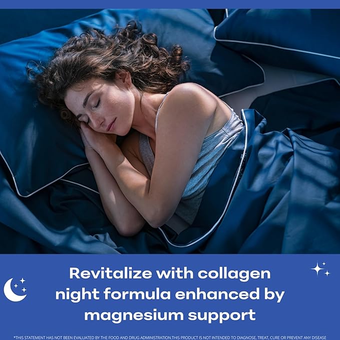 Prime Balance Hydrolyzed Multi-Collagen Night Complex – 2-Month Supply – Peptide-Enhanced for Sleep, Skin & Joint Support – All-Natural Formula