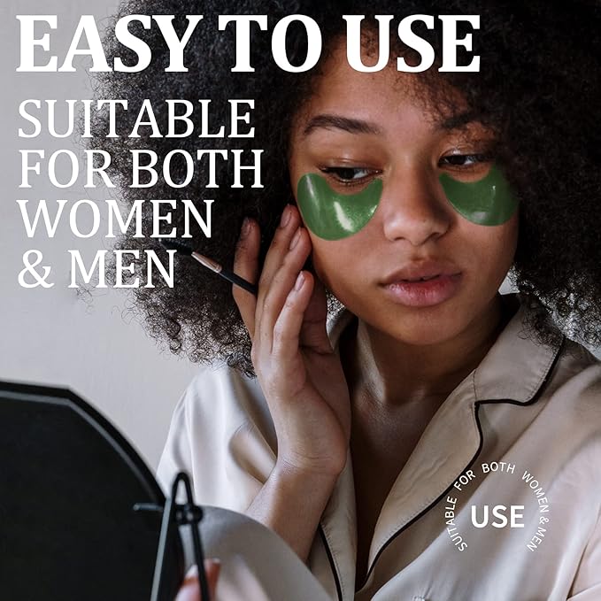 R.A.V Under Eye Patches, Eye Masks, 30 Pairs Collagen Patches for Nourish Firming Repair for Fine Lines, Wrinkles, Dark Circles Bags Eye Treatment, Improve Lines Puffiness for men women (Green Tea)