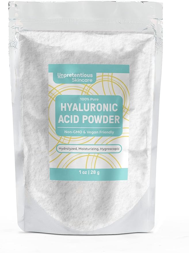 Unpretentious Epsom Salt & Hyaluronic Acid Powder Bundle, Various Sizes, Cosmetic Grade, Clear Resealable Bags