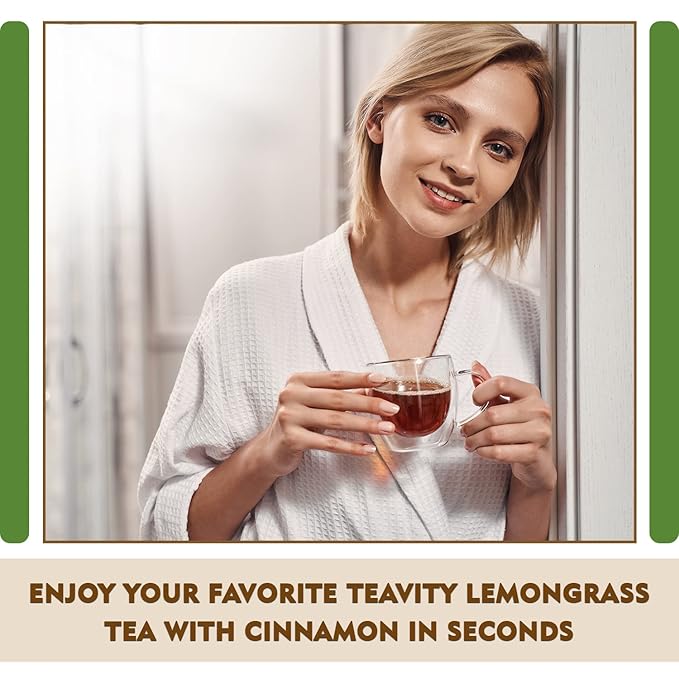 Teavity Organic Lemongrass and Cinnamon Tea Pods for Keurig - 24 Pods