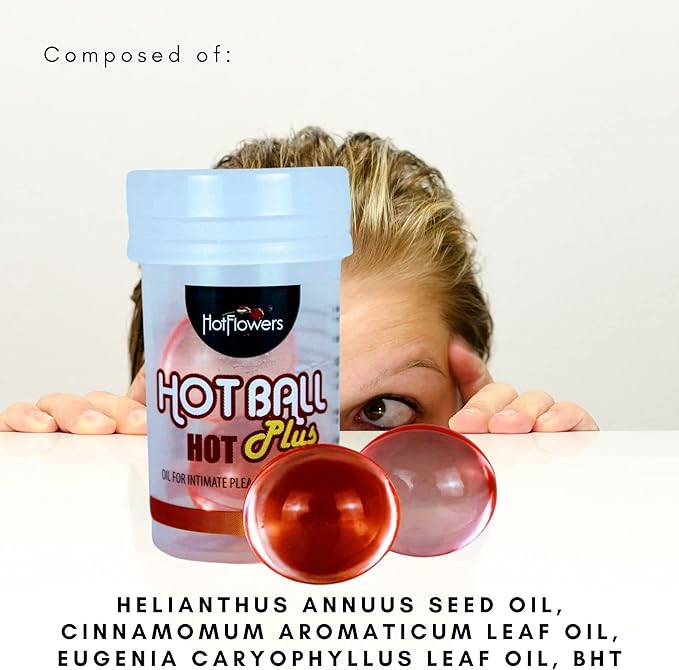 Hot Ball Set - Hot - Warm The Skin - Hot Flowers - Brazilian Balls for Womens and Mens (Pack w 4)