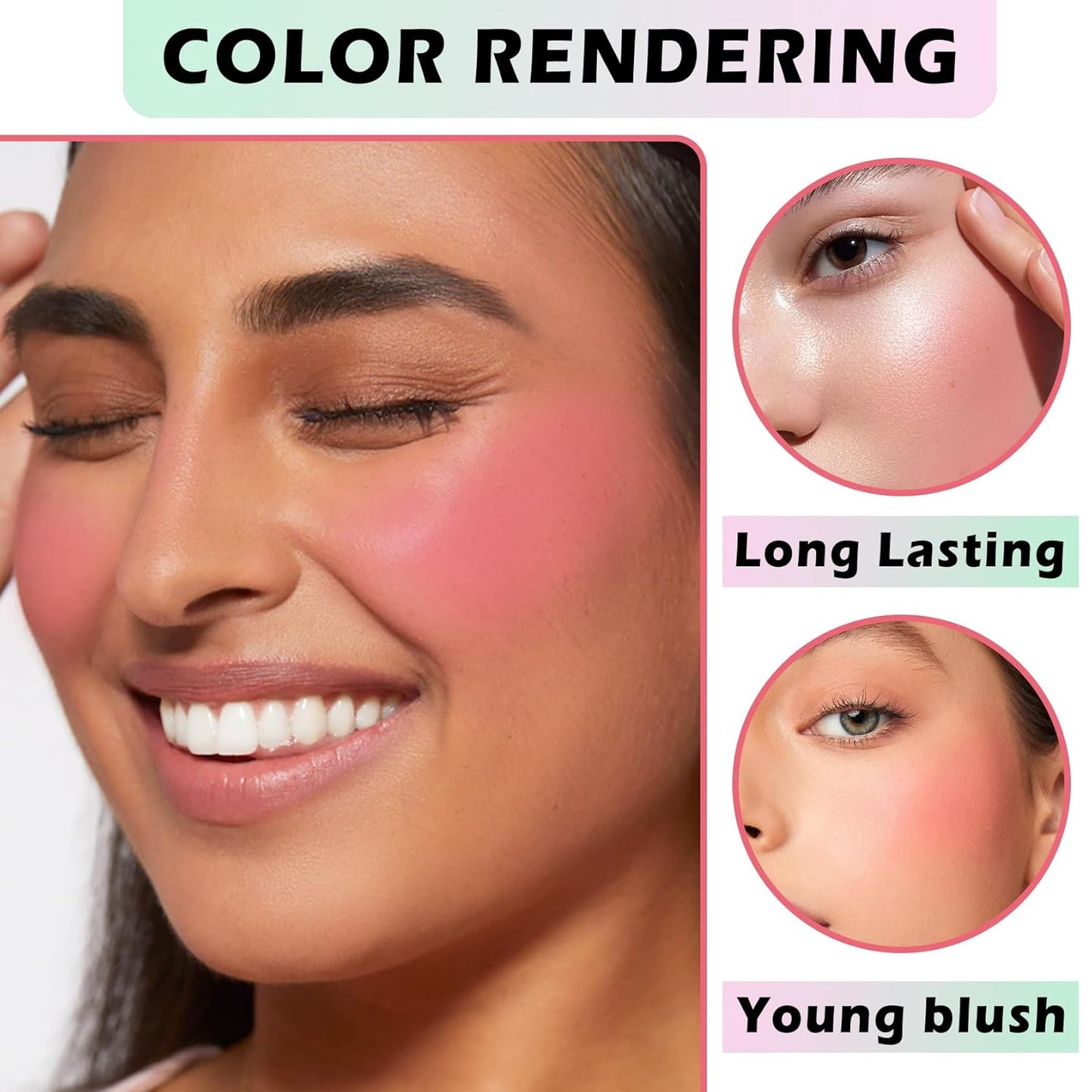 CAHIUYOA Pink Liquid Blush Oil Clear Liquid Blush for Cheeks Tinted Blush Stick Moisturizing Smooth Liquid Face Blush Makeup Gifts for Women