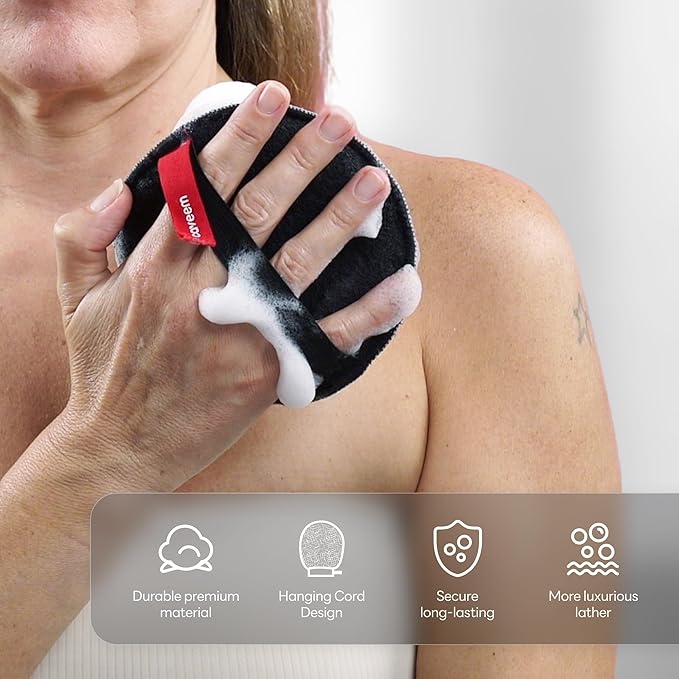 Exfoliating Body Scrubber, Bath and Body Scrub Buffer, Body Exfoliator for Remove Dead Skin, Gentle and Rough Lightweight Sponge for Shower (2 Pack)