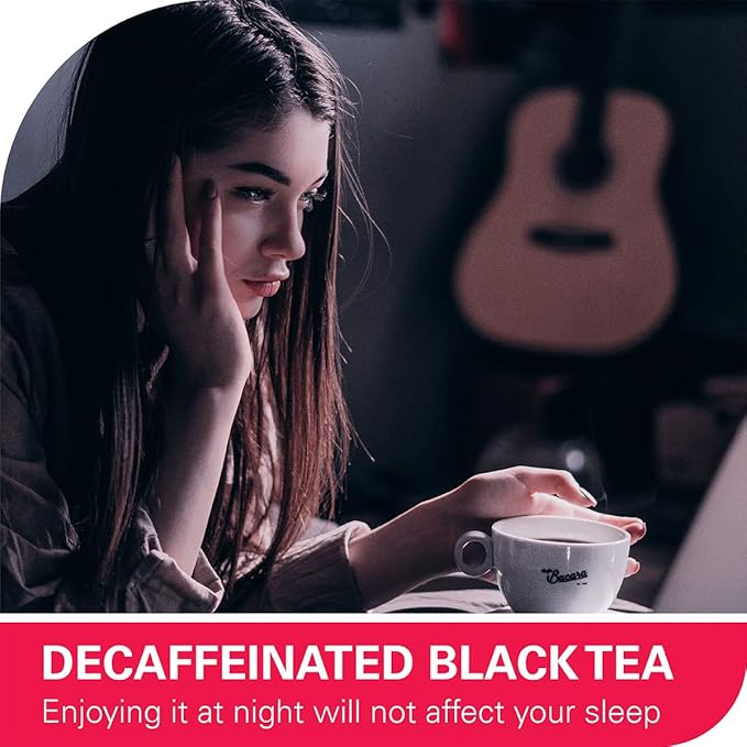 WT WEETEE Organic Decaf Black Tea Bags, Organic Decaffeinated Black Tea 200 Count | Smooth & Mild Taste | CO2-Decaffeinated | Resealable Kraft Bag