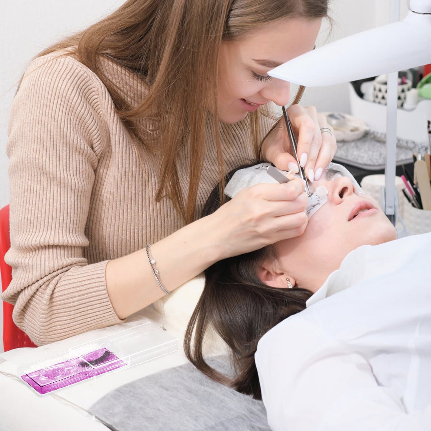 Empty Lash Boxes for False Eyelashes - 30 Pack Lash Cases, Customizable Eyelash Packaging, Bulk Lash Storage Containers, Lash Box Packaging, Premium Display & Protection (Rose)