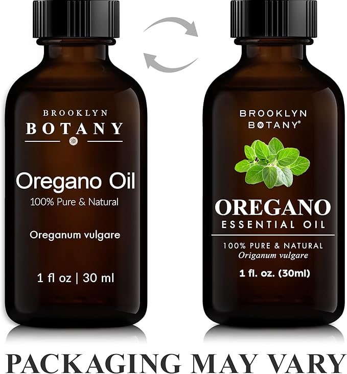 Brooklyn Botany Oregano Essential Oil – 100% Pure and Natural – Premium Grade Oil with Dropper - for Aromatherapy and Diffuser - 1 Fl Oz
