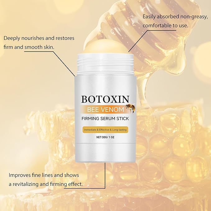 Botox Bee Venom Firming Serum Stick 30g, Bee Venom Wrinkle Removal Serum Stick, Firming & Wrinkle-Reducing Cream, Hydrates & Nourishes Skin Firming Cream For Face and Body