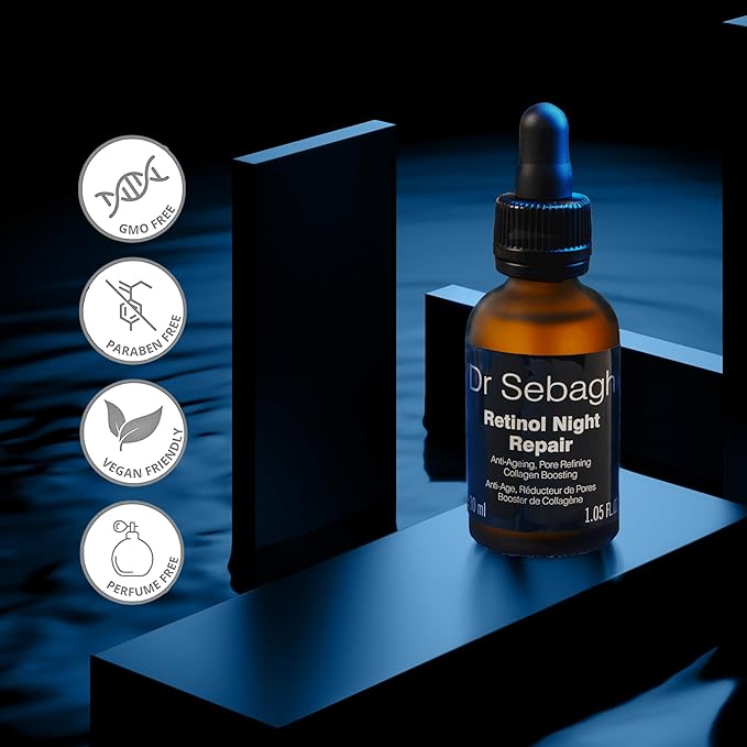 Retinol Night Repair - (1 fl oz) | High-Strength Retinol Hydrates & Protects Skin | Promotes a Radiant Complexion | Enriched with Squalane, Rosehip Oil & Vitamin E | Boosts Collagen