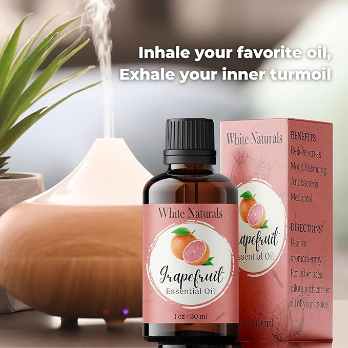 Organic Grapefruit Essential Oil - 100% Pure & Natural -Premium Therapeutic Grade with Premium Glass Dropper - Undiluted Natural/Homeopathic Aromatherapy Scented, Great for DIY Soap Making, Massage