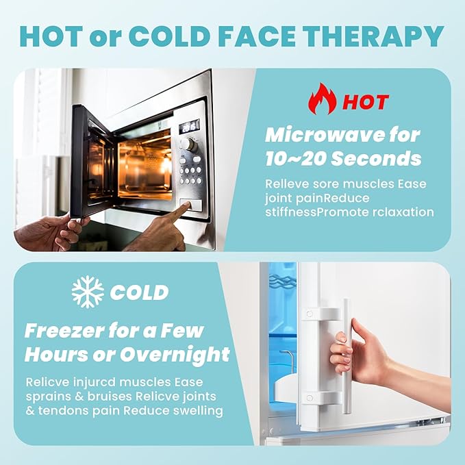 Cold Face Eye Mask Ice Pack Reduce Face Puff,Dark Circles,Gel Hot Cold Compress,Face SPA for Woman Sleeping, Pressure, Headaches, Skin Care