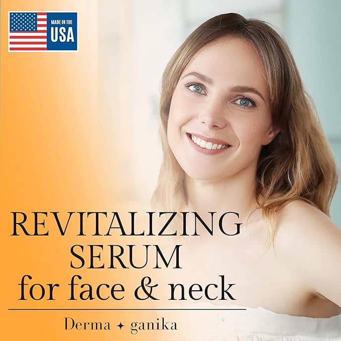 Derma ganika Vitamin C & Niacinamide Serum - Made in USA Brightening & Rejuvenating Face Serum | Boosts Collagen, Evens Skin Tone, and Reduces Dark Spots