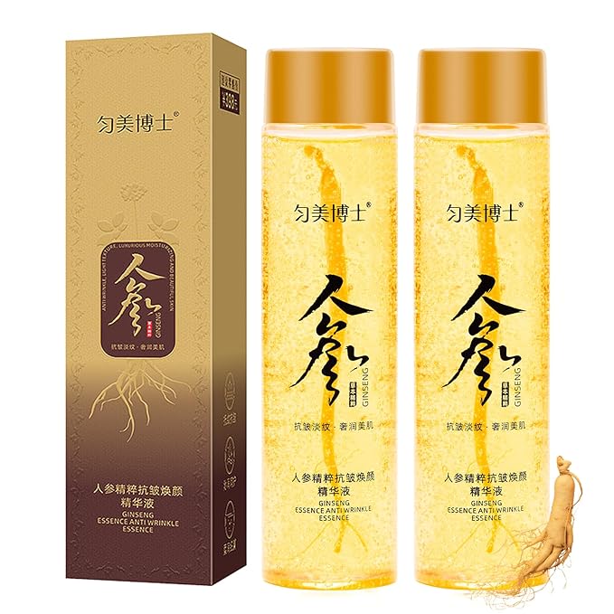 SUNDEER Ginseng Extract Liquid，Ginseng Polypeptide Anti-Ageing Essence，Ginseng Extract Anti-Wrinkle Original Serum Oil，Korean Red Ginseng Serum for Reduce Fine Lines, Moisturizing (2 Bottle)