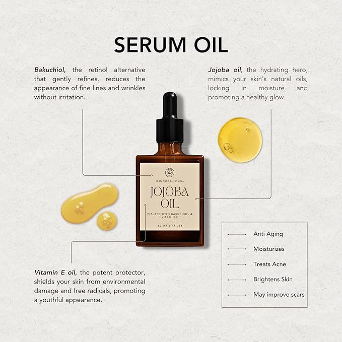 Gua Sha Facial Tools and Gua Sha Oil Skincare Gift Set - Gua Sha Set Consists of 100% Pure Jojoba Oil with Bakuchiol Serum and Vitamin E (30ml), and Stainless Steel Cryo Guasha Tool for Face by TRIONI