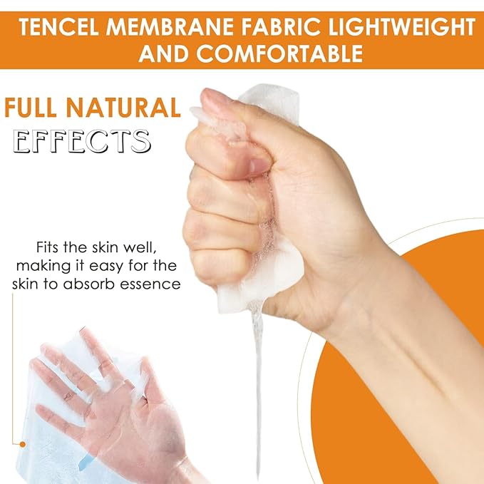 Face Sheet Mask | 3 Variants: Aloe Vera, Orange Vitamin C, Green Tea | Hydrating & Nourishing Skincare for Glowing Skin | Deep Moisture & Self-Care Beauty Sheets 12pcs