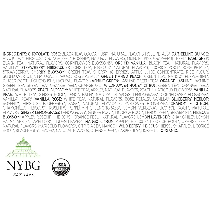 Tea Forte Tea Sampler, Jubilee Tea Chest, Tea Gift Set with 40 Pyramid Tea Infusers, Organic Loose Leaf Tea Variety with Assorted Teas/Tea Sampler Gift Box