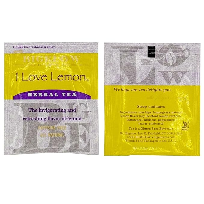 Bigelow Caffeine Free 6 Flavor Herbal Tea Variety Pack - Decaf Tea with Mint Medley, Cinnamon Apple, I Love Lemon, Orange & Spice, Cozy Chamomile, Cranberry Apple (30 Total Herbal Tea Bags) - Herbal Tea Sampler by Dr. Variety