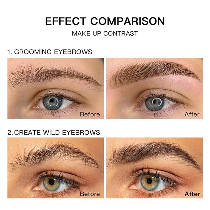USHAS Eyebrow Gel for Eyebrow Styling Waterproof And Sweat-Proof Clear brow Gel, Long-Lasting Eyebrow Wax Kit for Eyebrow Freeze, Quick-drying & Natural Shape