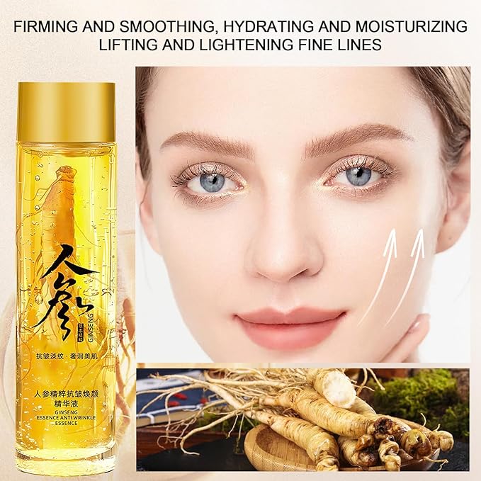 Rednow Ginseng Extract Liquid,Ginseng Anti Wrinkle Serum,Ginseng Peptide Anti Aging Serum,Ginseng Extract Anti-Wrinkle Original Serum Oil,Hydration Ginseng Oil Essence,Ginseng Face Serum(2PCS)