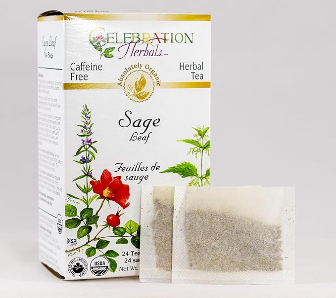 CELEBRATION HERBALS Sage Leaf Organic 24 Bag, 0.02 Pound
