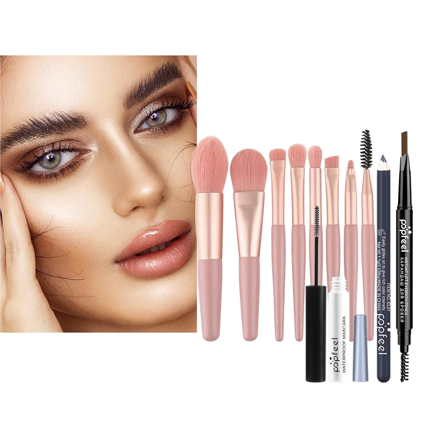Makeup Kit for Women, Eyeshadow Makeup Gift Set for Teen Girls, Eyebrow Eye Shadow Makeup Kit with 40 Colors Eyeshadow Palette, Mascara, Eyeliner, Eye Brow Pencil, Eye Brush
