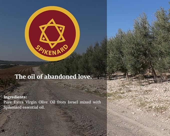 Spikenard Anointing Oil from Israel, Holy Spiritual Oils Bottles from Jerusalem Blessed, Handmade with Natural Ingredients and Blessed for Wedding Ceremony, Religious Use, 3.4 Fl Oz